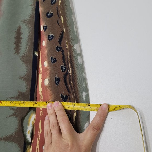 2/100🥑Made in 🇨🇦 Jessica Muted Multicolor 90s/Y2K Wrap Skirt Midi /Maxi Skirt - Picture 9 of 16